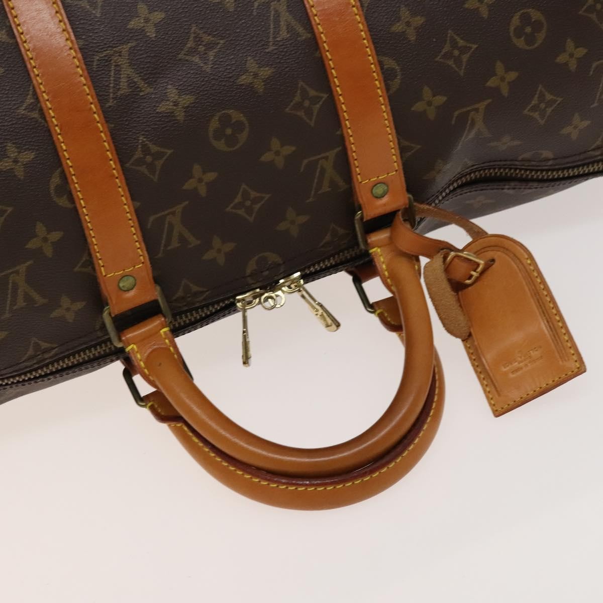 Louis Vuitton Keepall Bag Monogram Canvas Brown Canvas Travel Bag