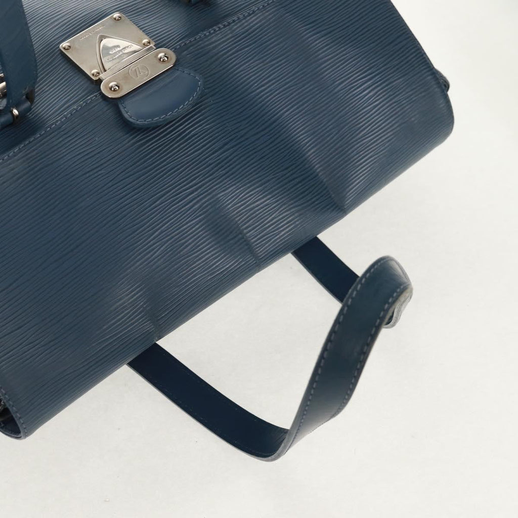 Louis Vuitton Segur Handbag Epi Leather Blue Leather Shoulder Bag