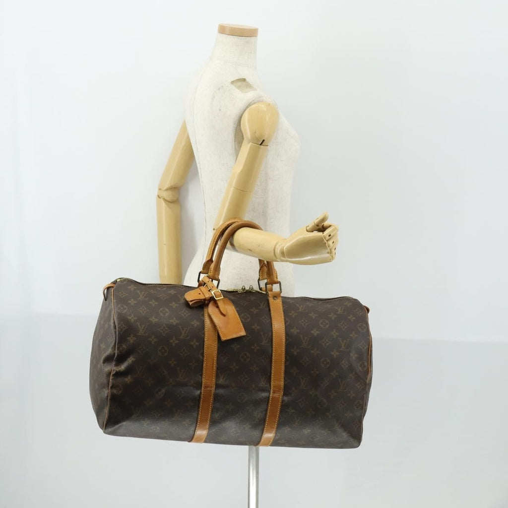 Louis Vuitton Keepall Bag Monogram Canvas Brown Canvas Travel Bag
