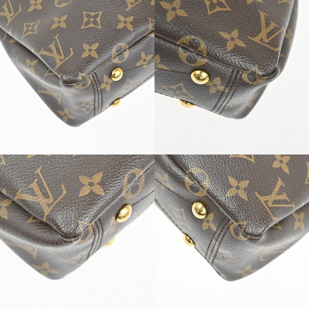 Louis Vuitton Pallas Tote Monogram Canvas With Leather Brown Canvas Handbag