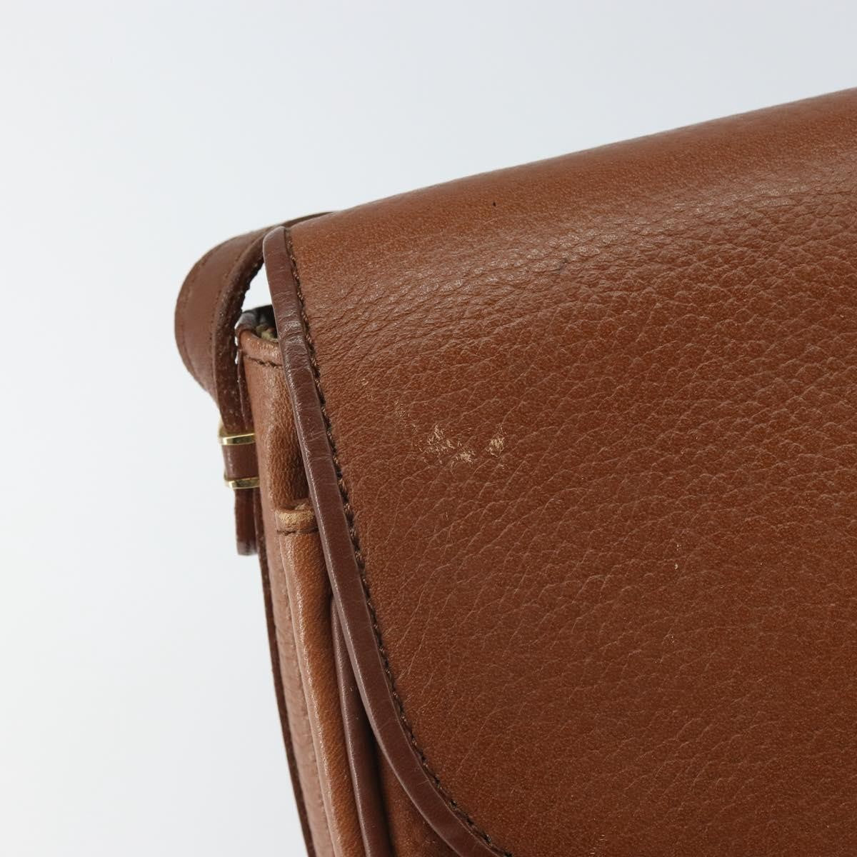 Burberry Vintage Flap Crossbody Bag Leather Brown Leather Shoulder Bag