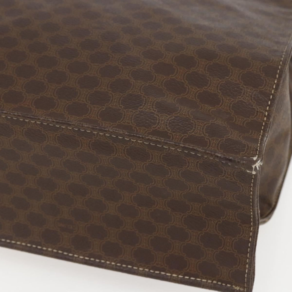 Celine Vintage Macadam Tote Bag Canvas Brown Canvas Tote Bag Bag