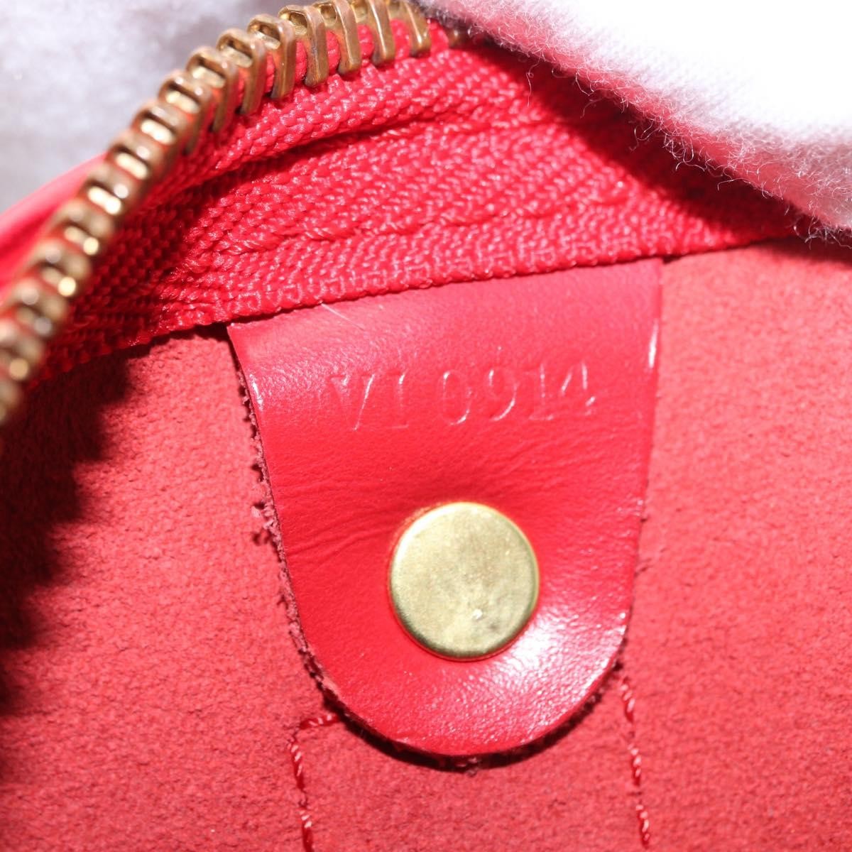Louis Vuitton Keepall Bag Epi Leather Red Leather Travel Bag