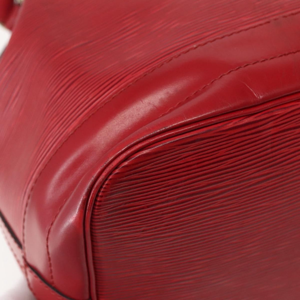 Louis Vuitton Noe Shoulder Bag Leather Red Leather Shoulder Bag