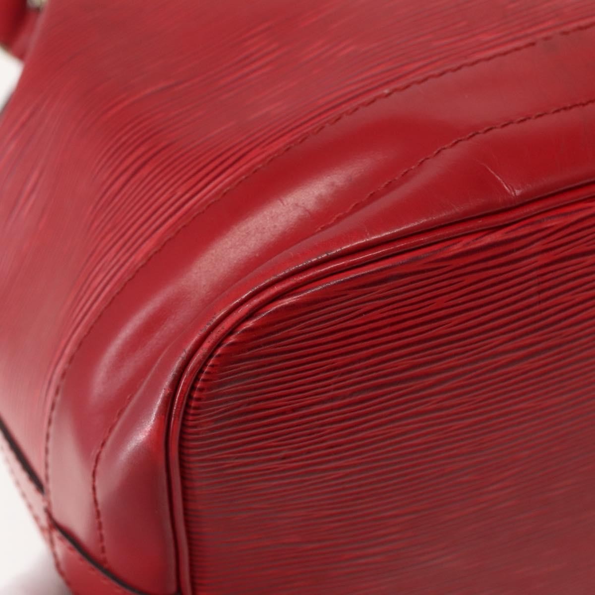 Louis Vuitton Noe Shoulder Bag Leather Red Leather Shoulder Bag