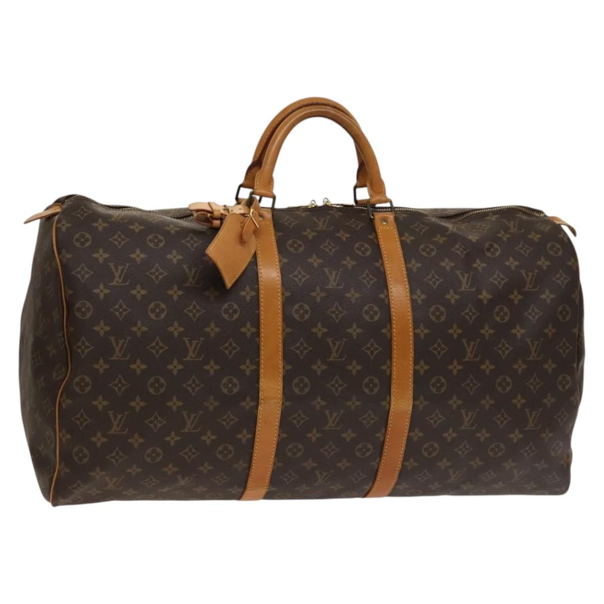 Louis Vuitton Keepall Bag Monogram Canvas Brown Canvas Travel Bag