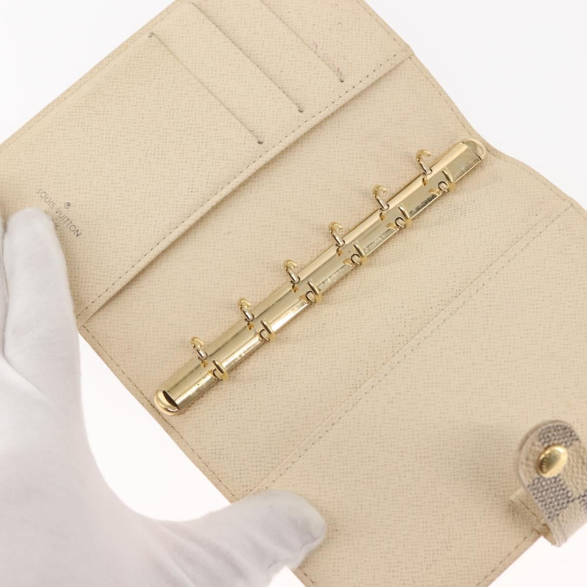 Louis Vuitton Agenda Cover Damier Azur Beige Canvas Toiletry Case Accessory