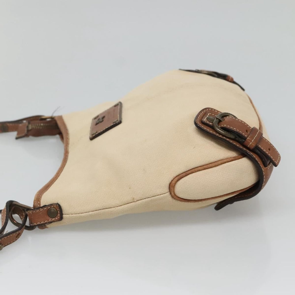 Burberry Blue Label Shoulder Bag Canvas Beige Canvas Shoulder Bag