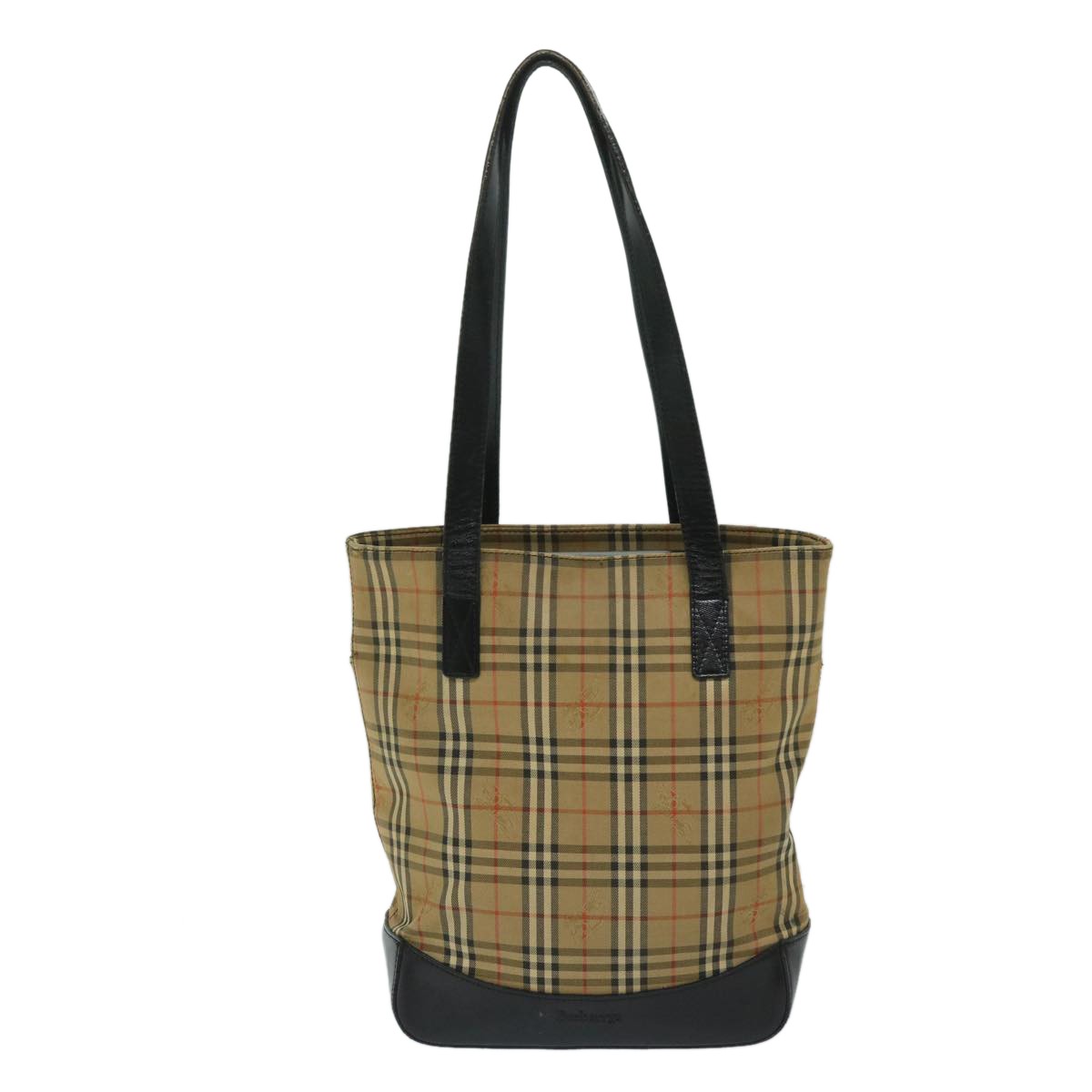 Burberry Nova Check Tote Canvas And Leather Beige Canvas Tote Bag