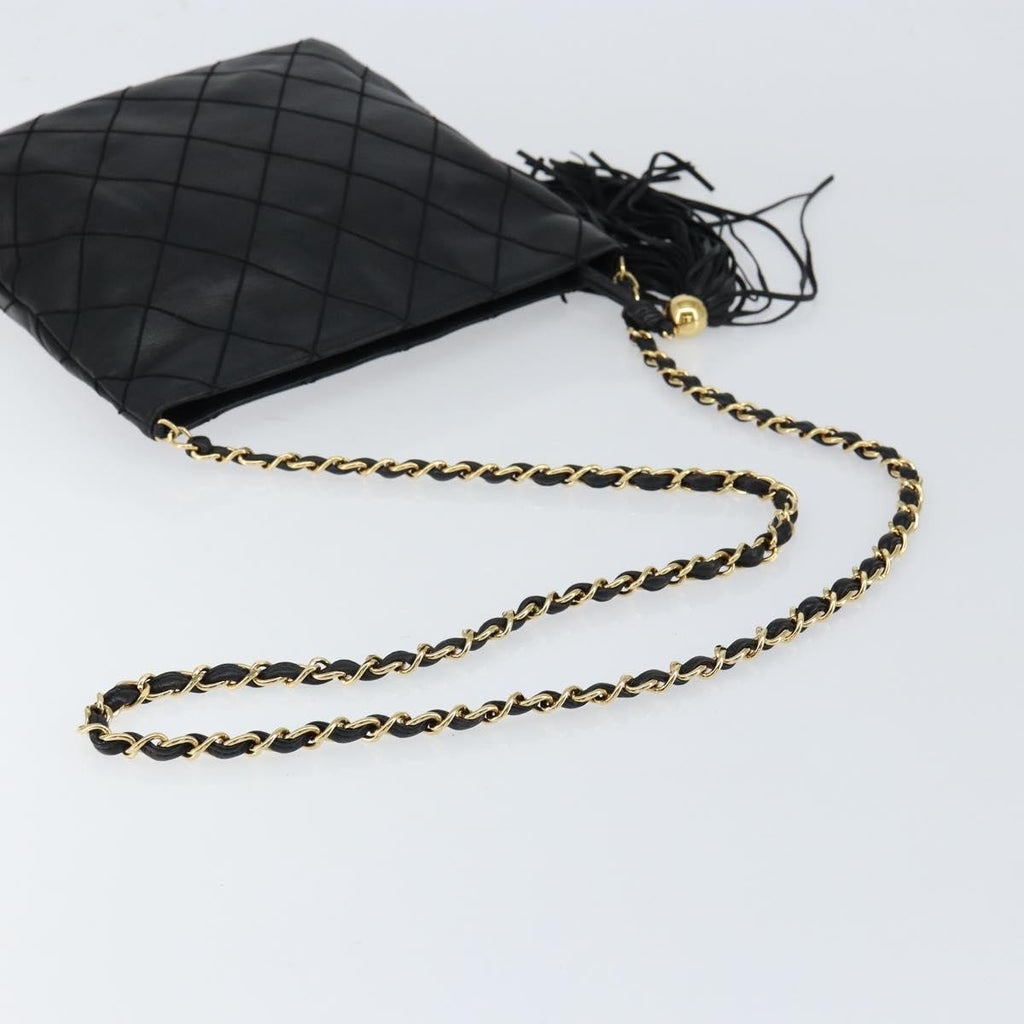 Chanel Vintage Shoulder Bag Leather Black Leather Shoulder Bag Bag