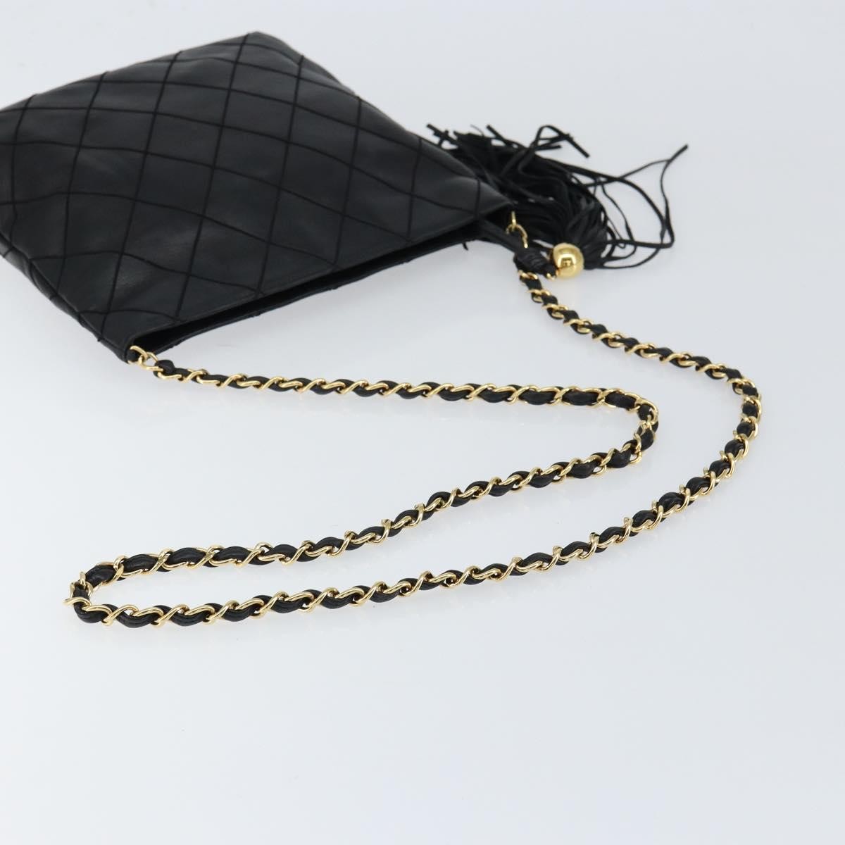 Chanel Vintage Shoulder Bag Leather Black Leather Shoulder Bag Bag