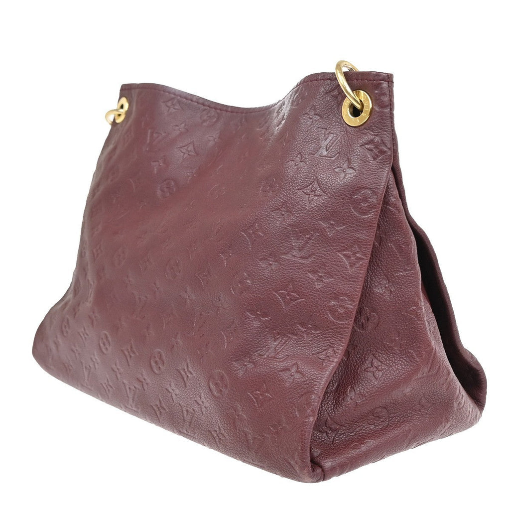 Louis Vuitton Artsy Handbag Monogram Empreinte Leather Red Leather Shoulder Bag