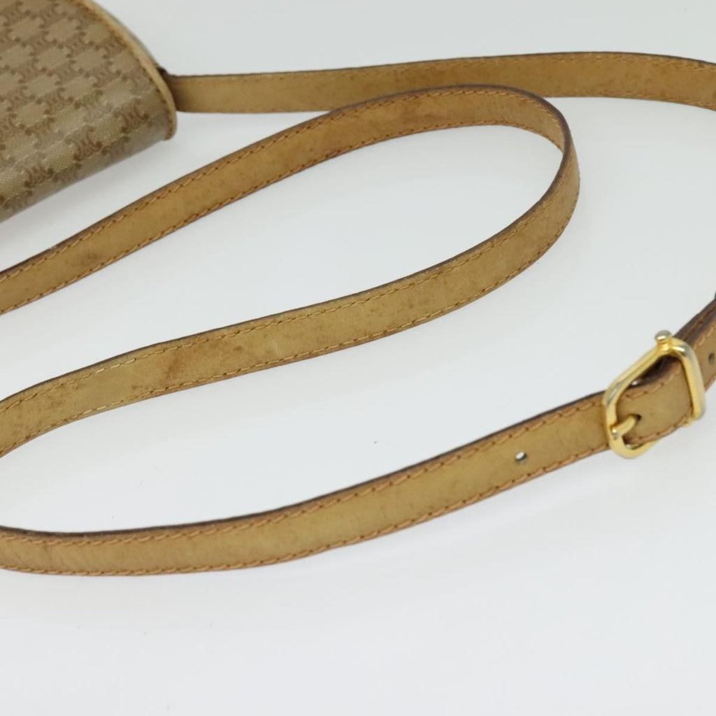Celine Vintage Macadam Shoulder Bag Macadam Canva  Vinyl Beige Pvc Bag
