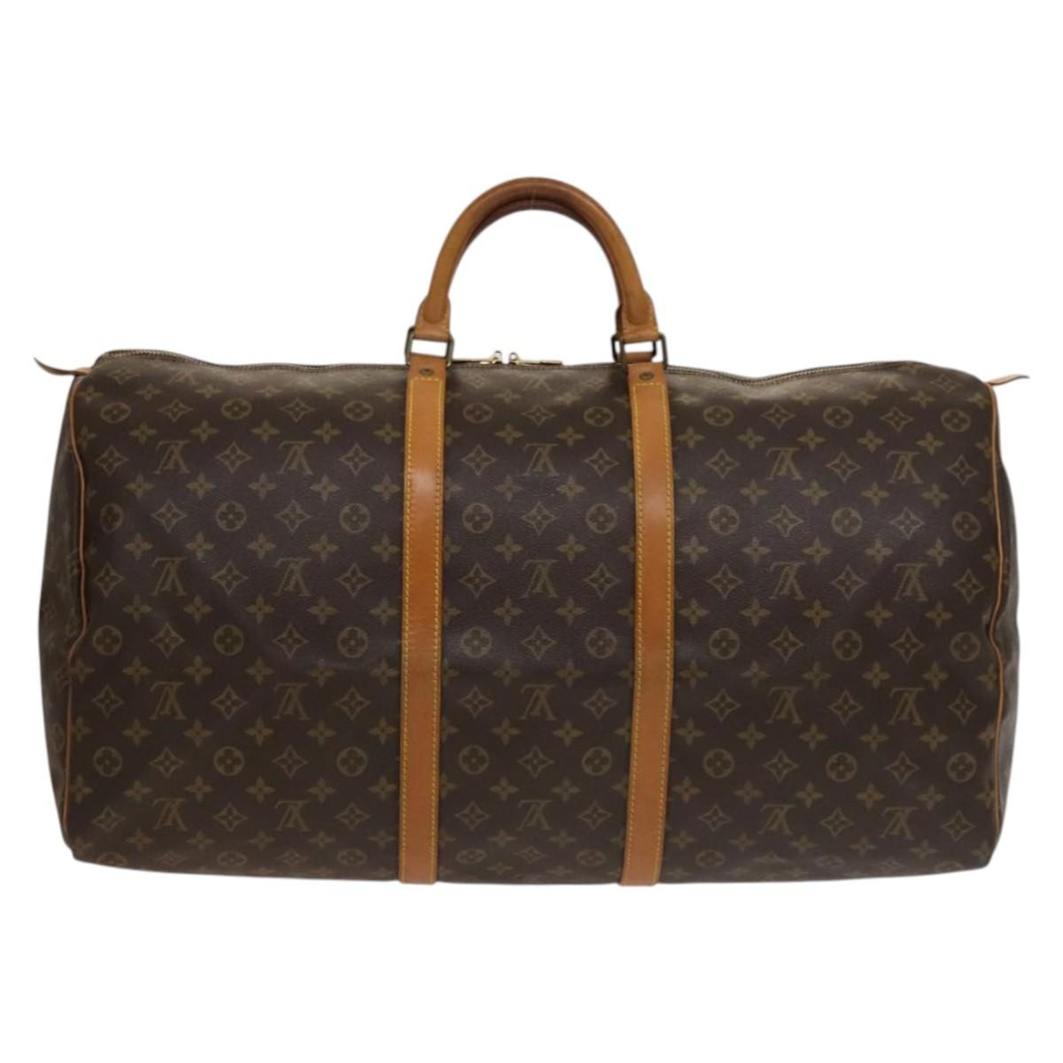 Louis Vuitton Keepall Bag Monogram Canvas Brown Canvas Travel Bag