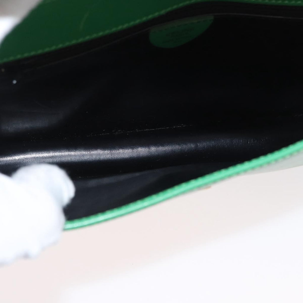 Celine Circle Logo Shoulder Bag Leather Green Leather Shoulder Bag Bag