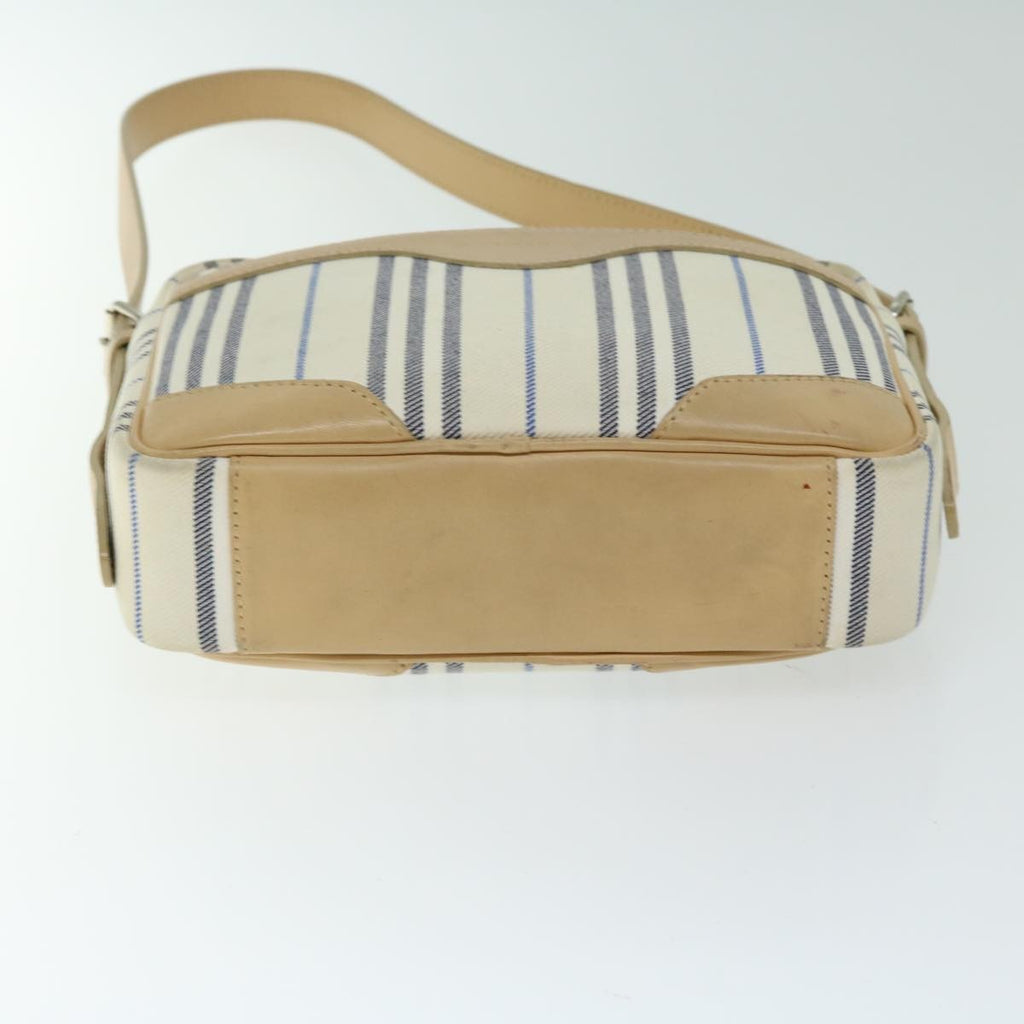 Burberry Nova Check Shoulder Bag Canvas Beige Canvas Shoulder Bag