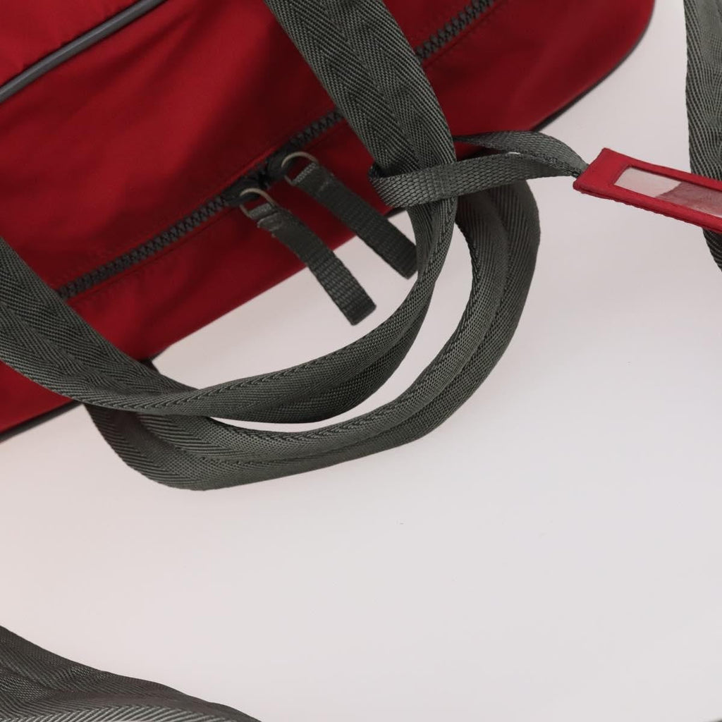 Prada Sport Line Boston Bag Nylon Red Nylon Travel Bag Bag