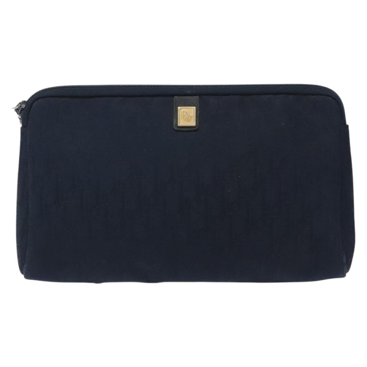 Christian Dior Vintage Trotter Pouch Diorissimo Canvas Navy Canvas Clutche & Pouche Bag (Pre-Owned)