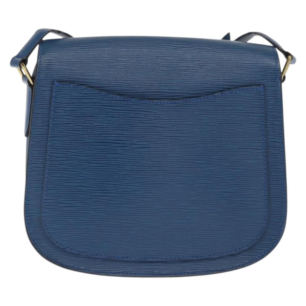 Louis Vuitton Saint Cloud Handbag Epi Leather Blue Leather Shoulder Bag