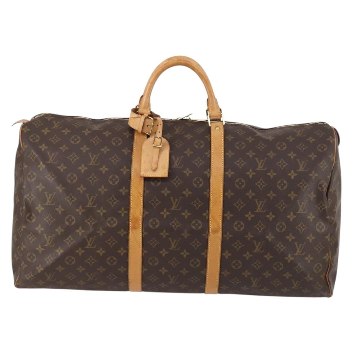 Louis Vuitton Keepall Bag Monogram Canvas Brown Canvas Travel Bag