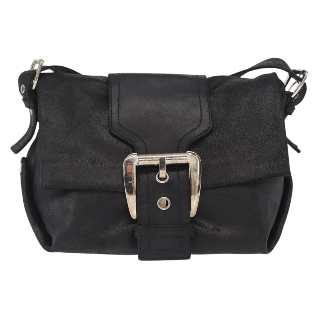 Celine Vintage Shoulder Bag Leather Black Leather Shoulder Bag Bag