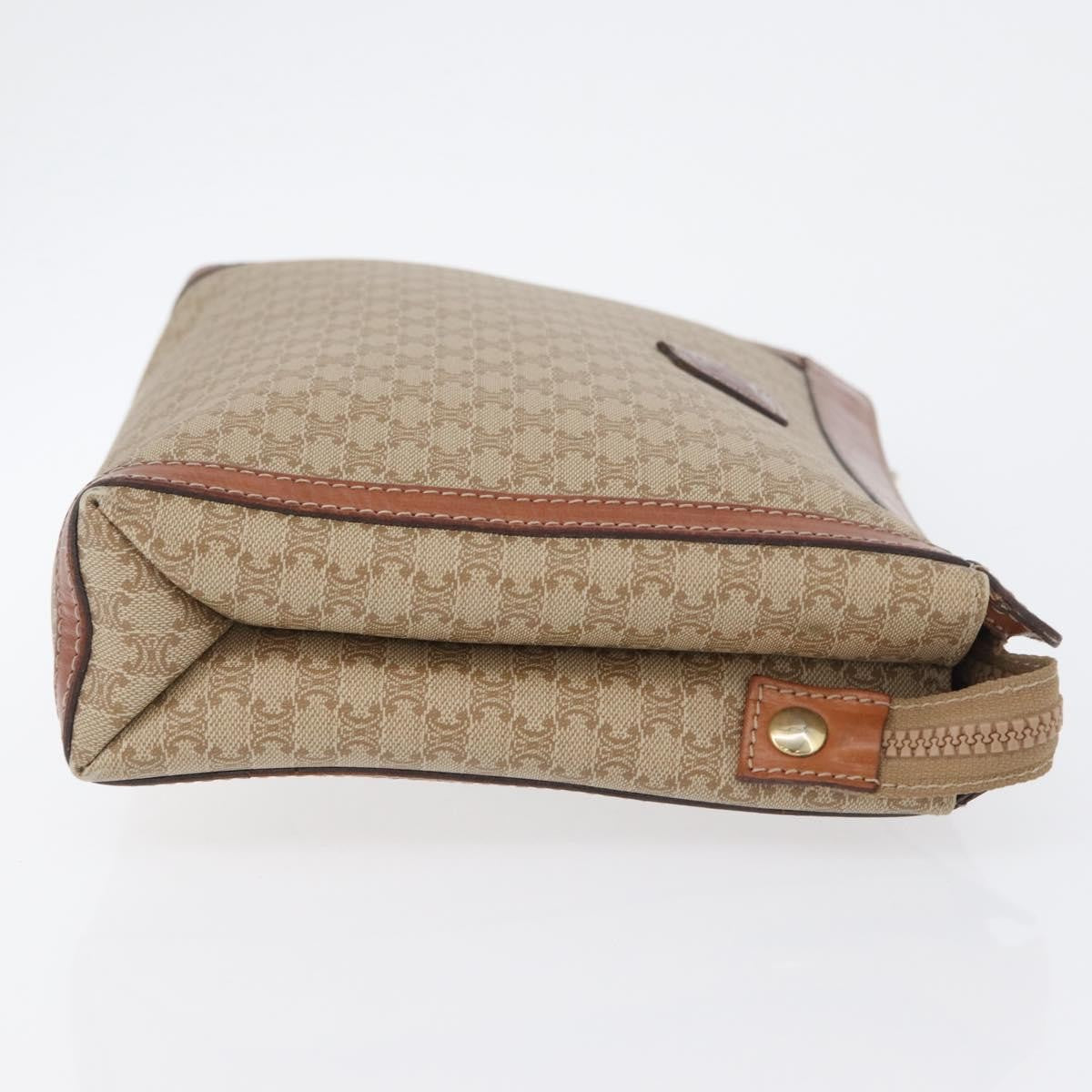 Celine Macadam Pochette Canvas And Leather Beige Canvas Clutche & Pouche Bag