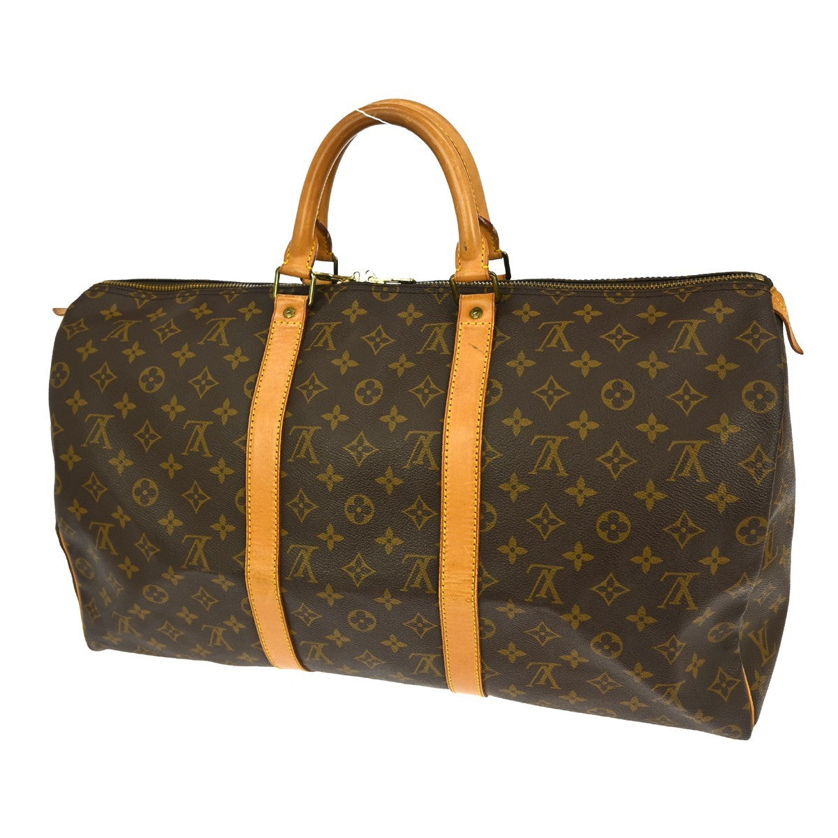 Louis Vuitton Keepall Bag Monogram Canvas Brown Canvas Travel Bag