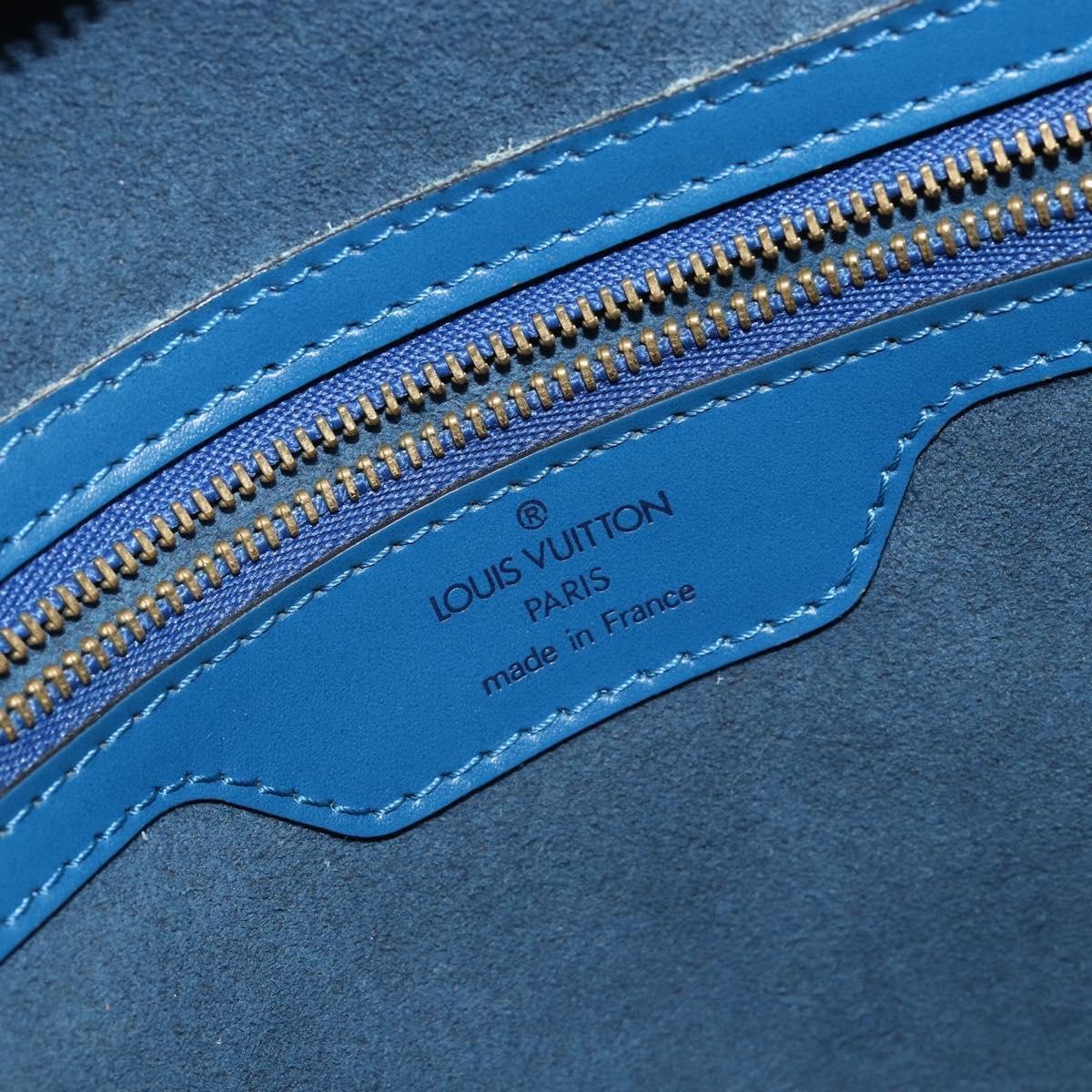 Louis Vuitton Saint Jacques Handbag Epi Leather Blue Leather Shoulder Bag