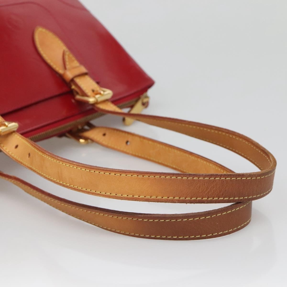 Louis Vuitton Rosewood Avenue Handbag Monogram Vernis Red Patent_Leather Handbag