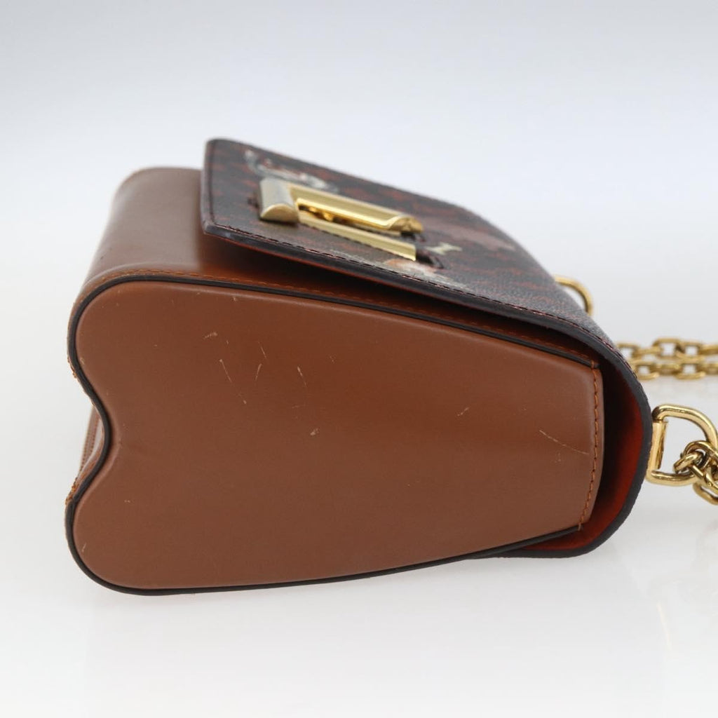 Louis Vuitton Twist Handbag Limited Edition Grace Coddington Catogram Canvas Brown Canvas Shoulder Bag