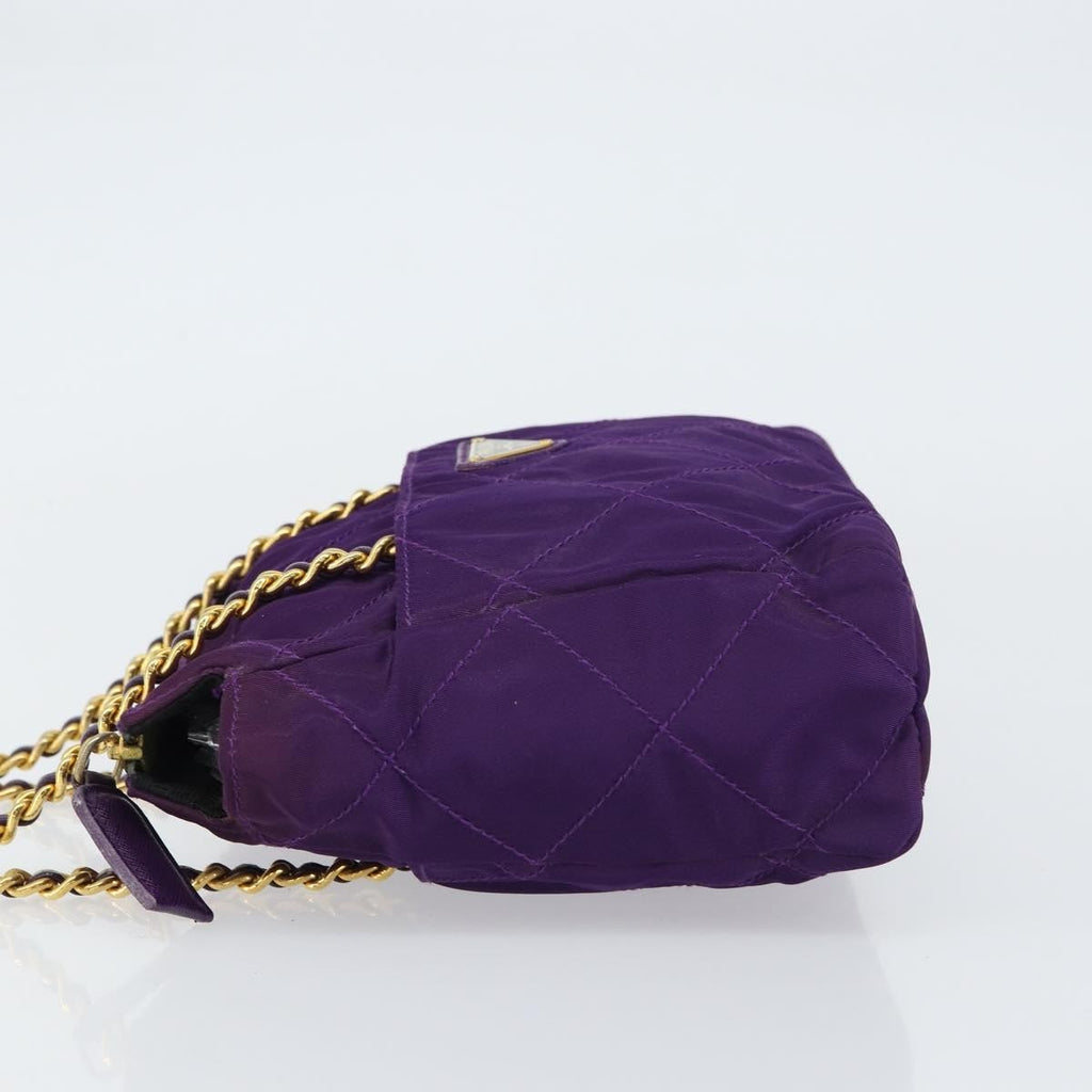 Prada Re-Edition 1995 Chain Tote Quilted Re-Nylon Purple Nylon Shoulder Bag Bag