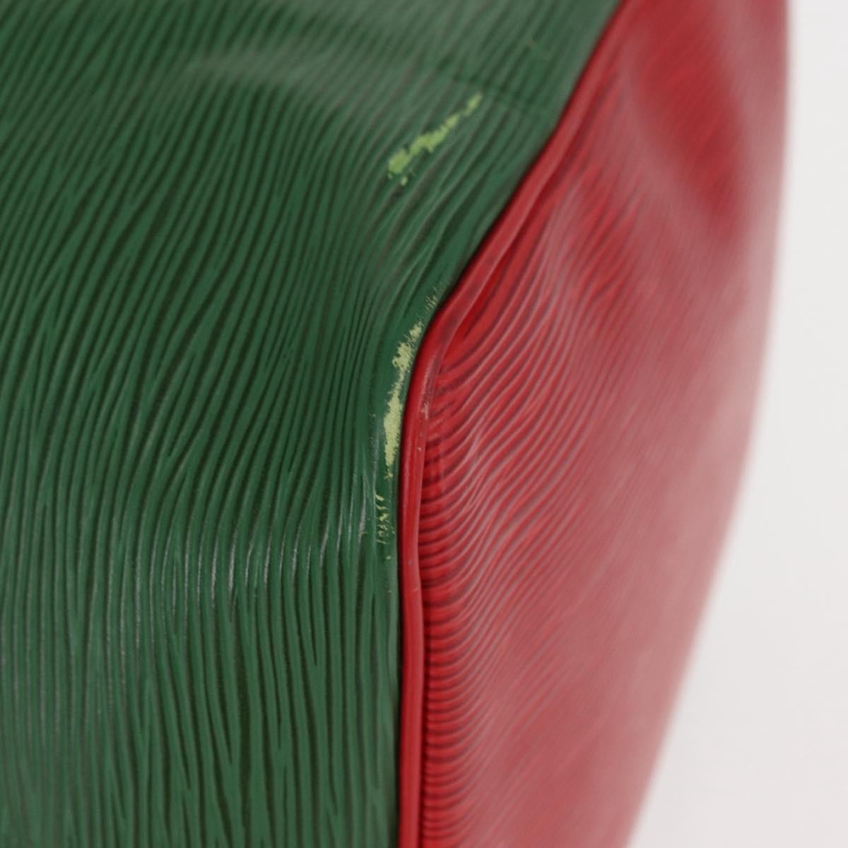 Louis Vuitton Bicolor Petit Noe Handbag Epi Leather Green Leather Shoulder Bag