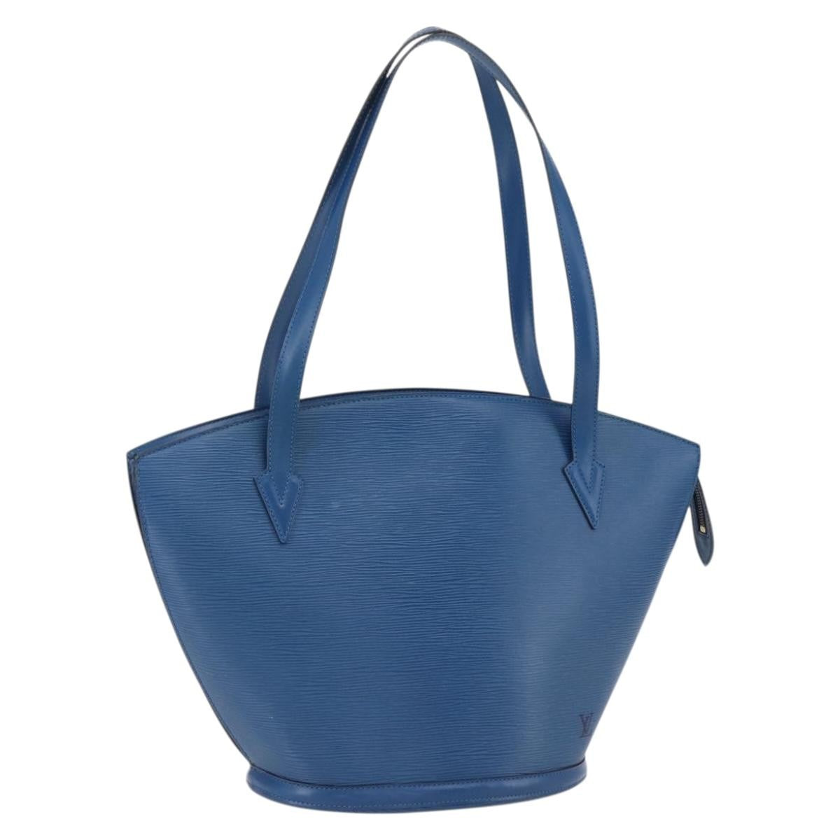 Louis Vuitton Saint Jacques Handbag Epi Leather Blue Leather Shoulder Bag