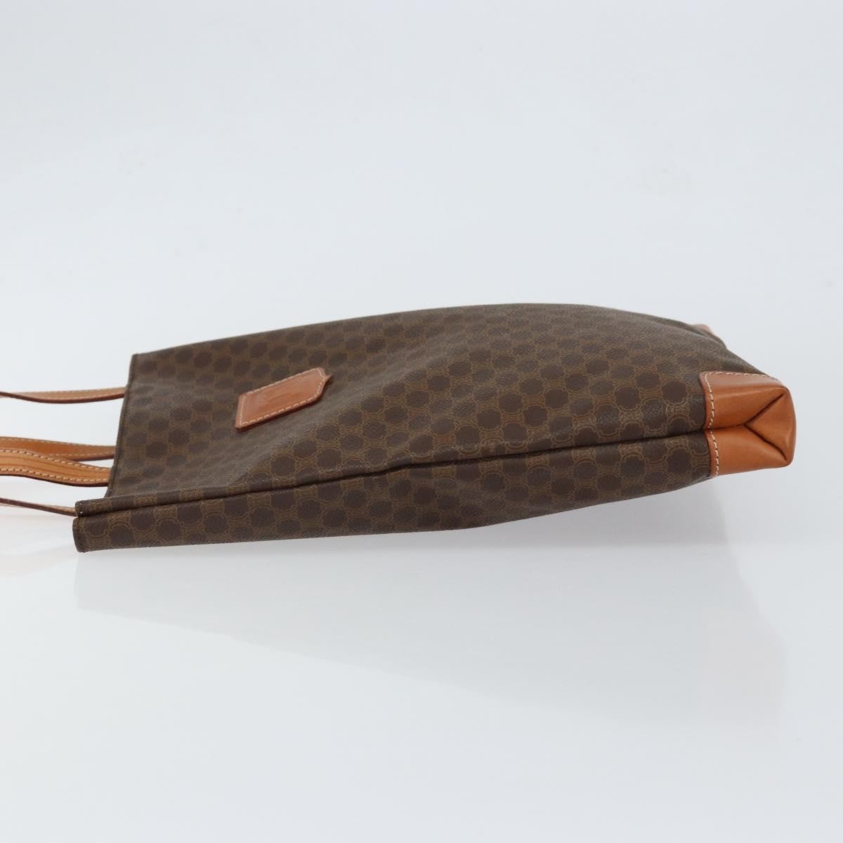 Celine Vintage Macadam Tote Bag Canvas Brown Canvas Tote Bag Bag