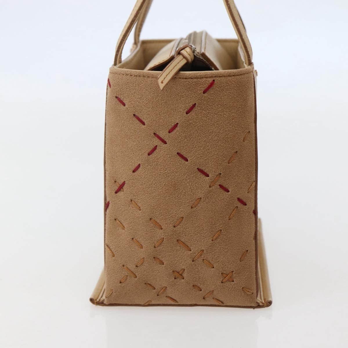 Burberry Vintage Handbag Leather Beige Leather Handbag