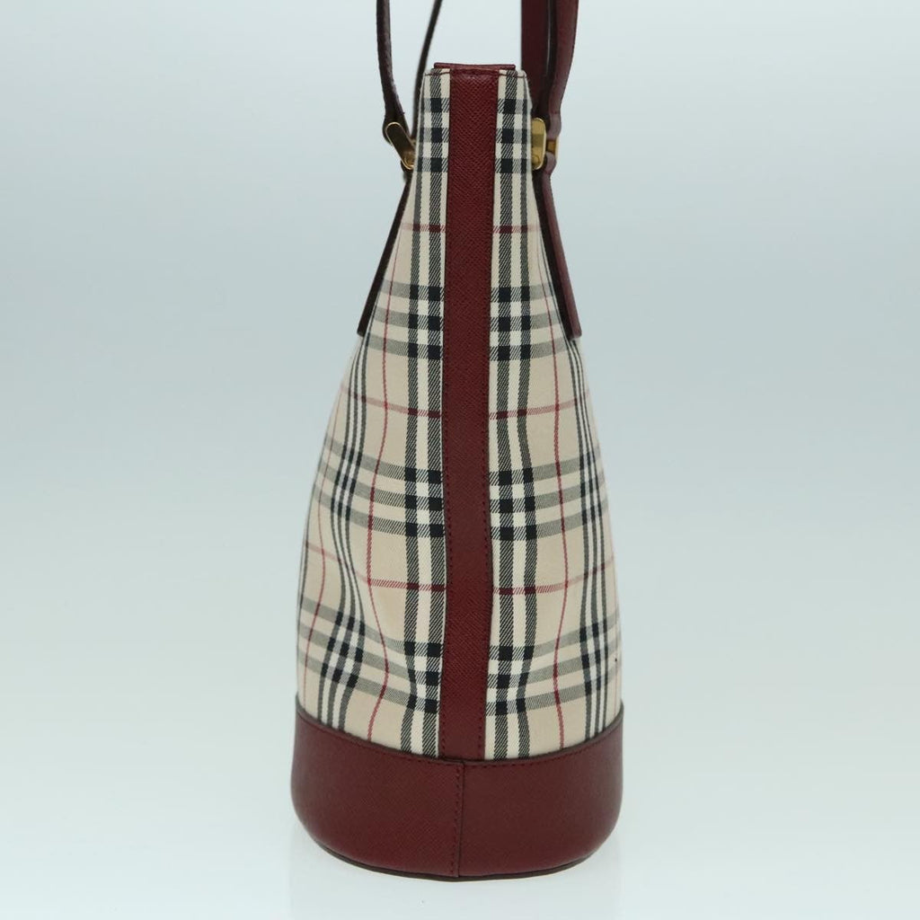 Burberry Nova Check Tote Canvas And Leather Beige Canvas Tote Bag