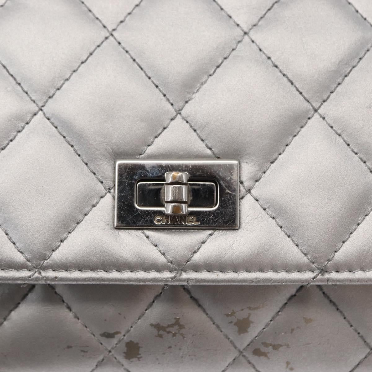 Chanel Reissue 2.55 Wallet On Chain Quilted Lambskin Silver Leather Shoulder Bag Bag
