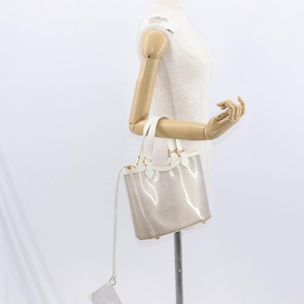 Louis Vuitton Plage Lagoon Bay Handbag Vinyl Epi Leather White Leather Handbag