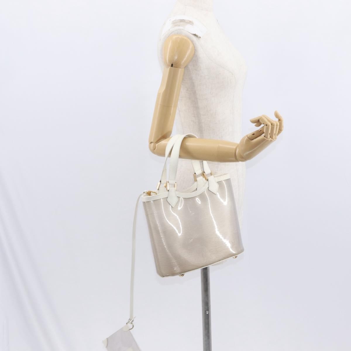Louis Vuitton Plage Lagoon Bay Handbag Vinyl Epi Leather White Leather Handbag