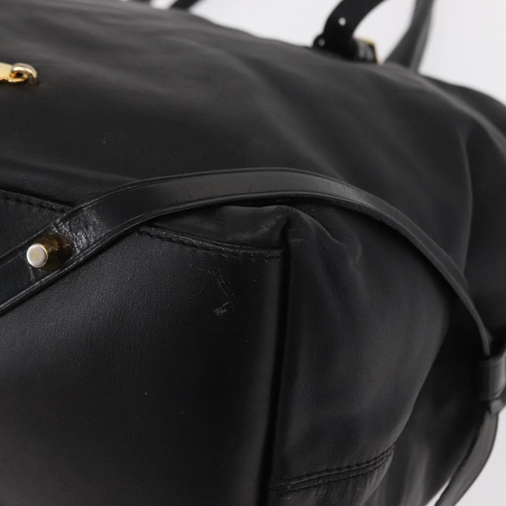 Burberry Vintage Tote Leather Black Leather Tote Bag