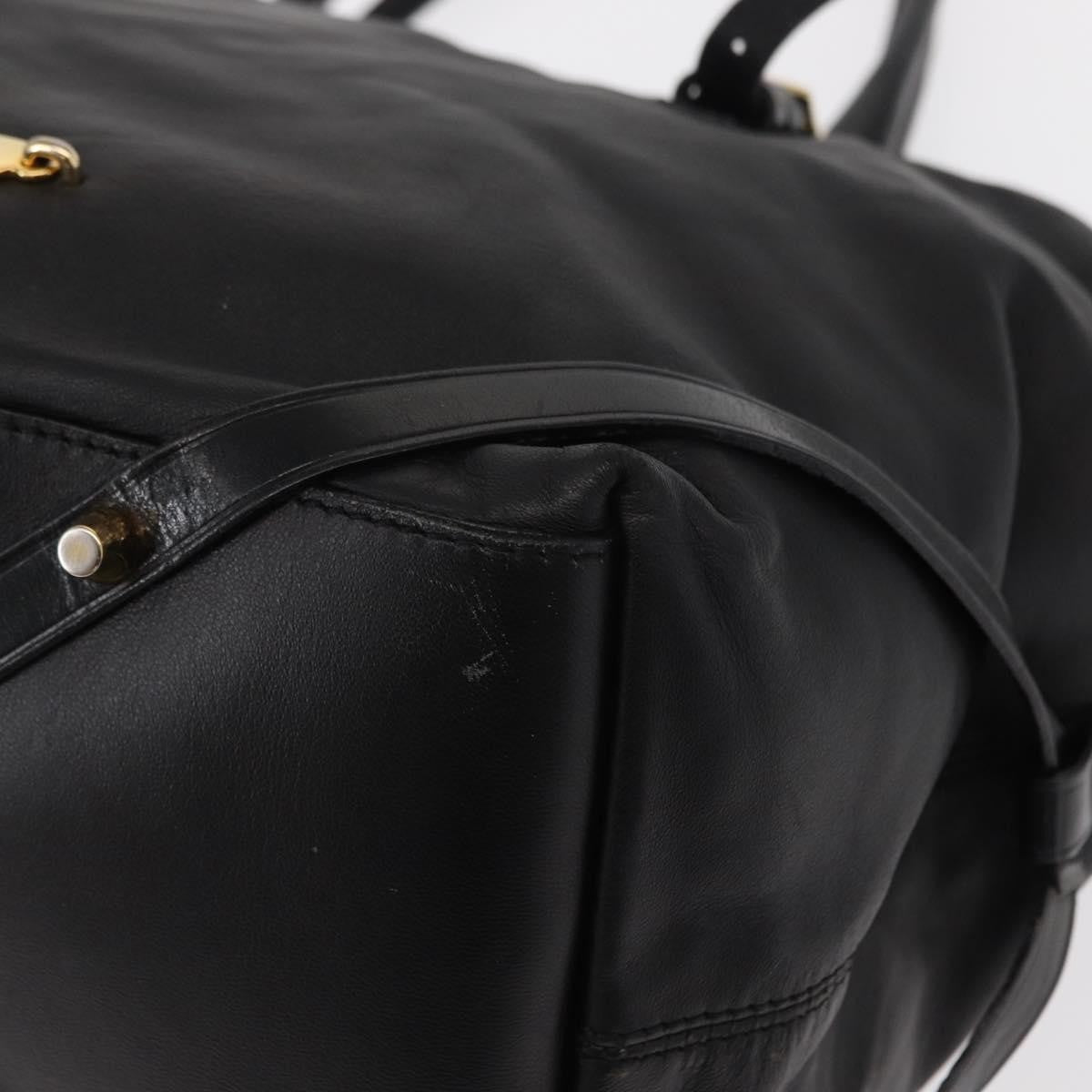 Burberry Vintage Tote Leather Black Leather Tote Bag