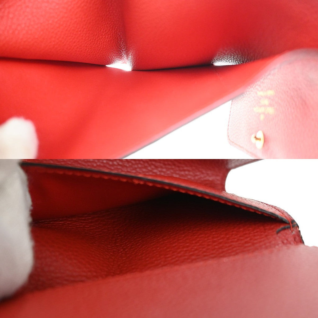 Louis Vuitton Pont Neuf Wallet Monogram Empreinte Leather Red Leather Wallets Accessory