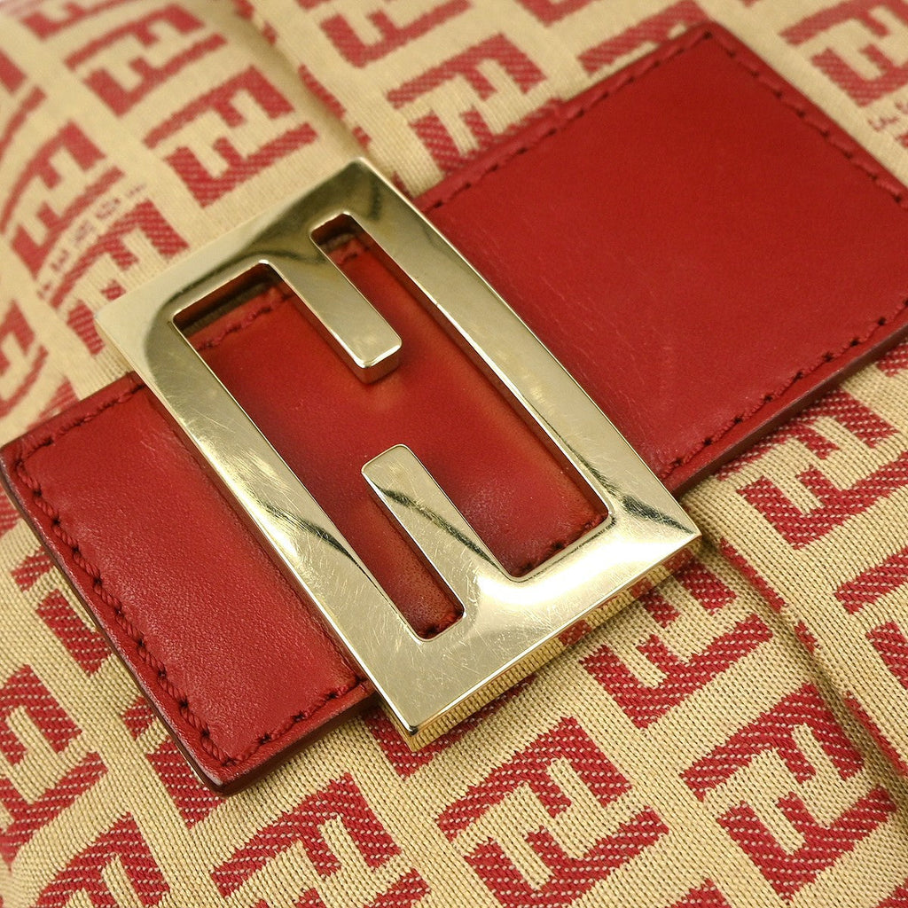 Fendi Vintage Flap Crossbody Bag Zucchino Coated Canvas Beige Canvas Shoulder Bag Bag