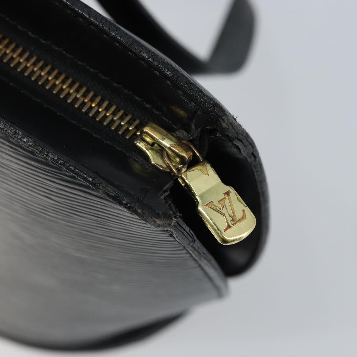 Louis Vuitton Saint Jacques Handbag Epi Leather Black Leather Shoulder Bag