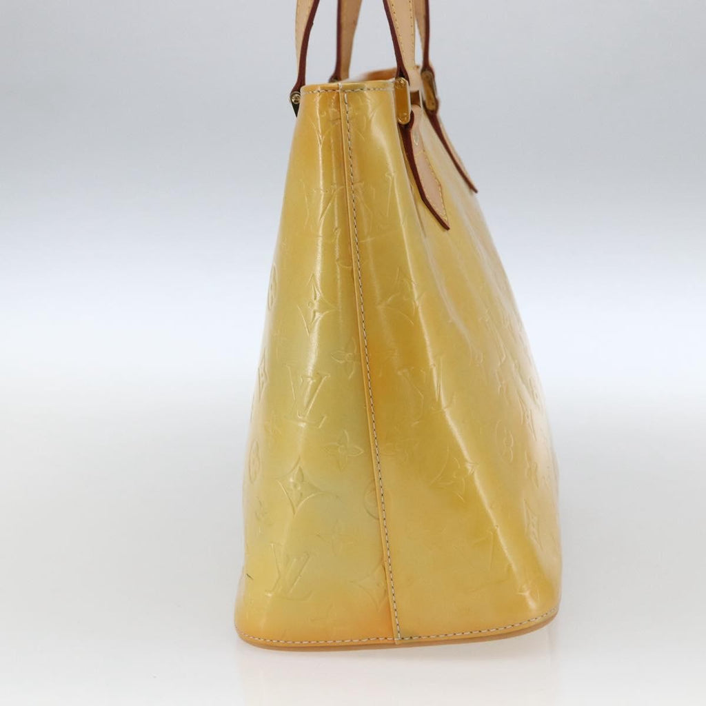 Louis Vuitton Houston Handbag Monogram Vernis Yellow Patent_Leather Tote Bag