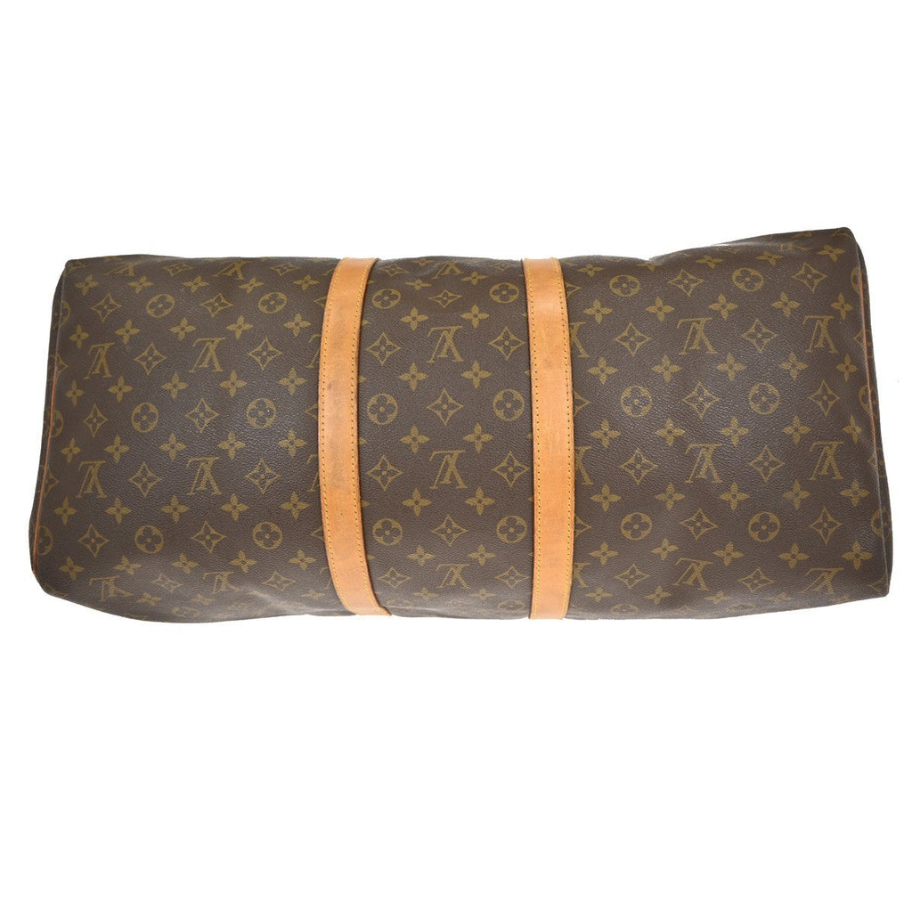 Louis Vuitton Keepall Bag Monogram Canvas Brown Canvas Travel Bag