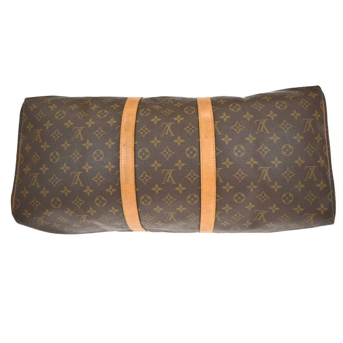 Louis Vuitton Keepall Bag Monogram Canvas Brown Canvas Travel Bag