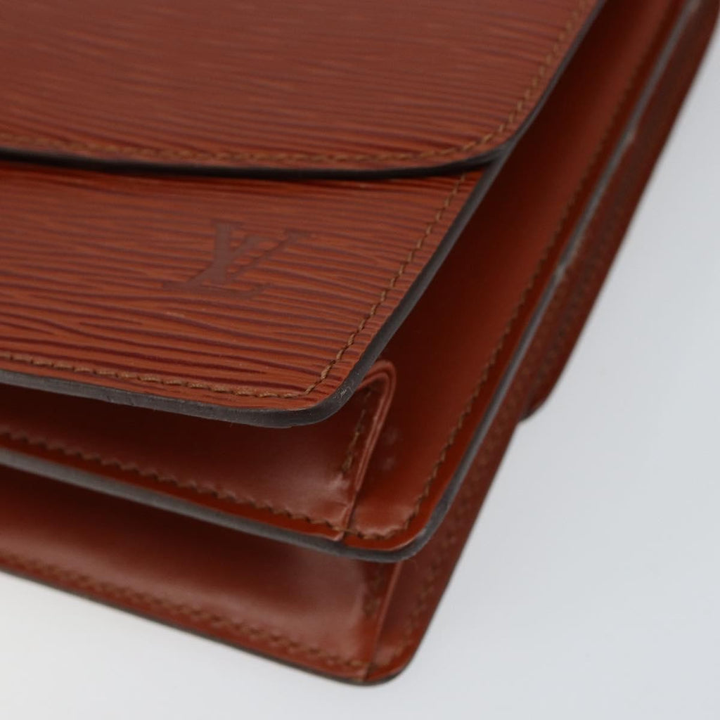 Louis Vuitton Grenelle Shoulder Bag Epi Leather Brown Leather Shoulder Bag