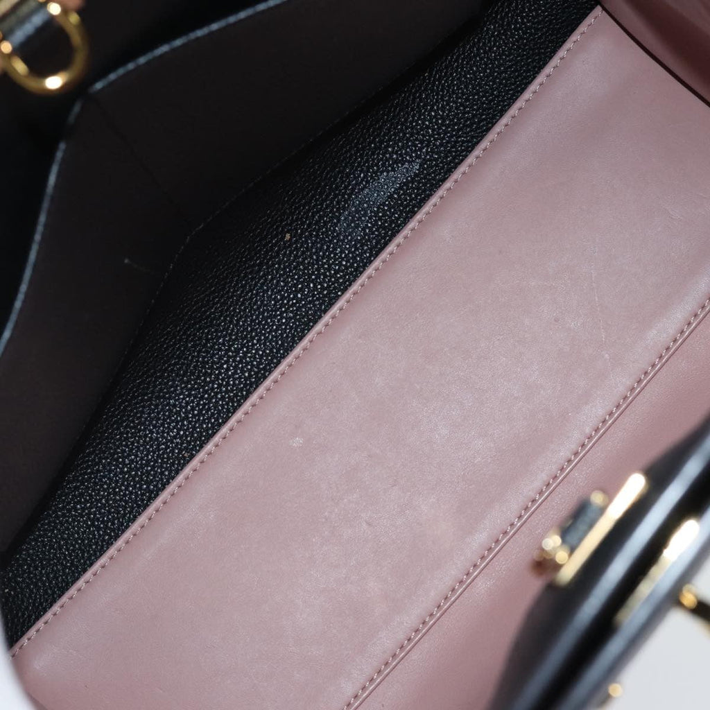 Louis Vuitton City Steamer Handbag Leather Black Leather Handbag