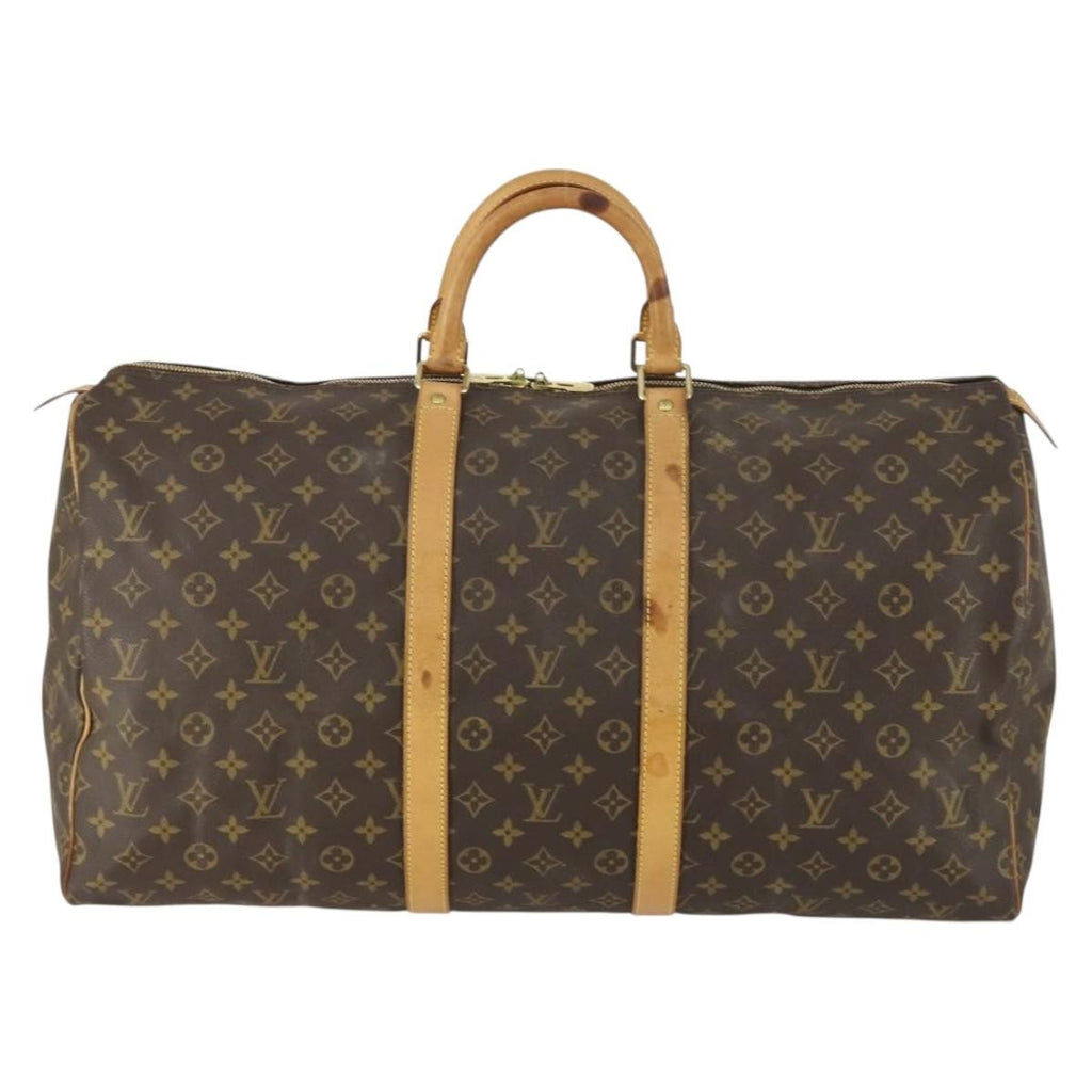 Louis Vuitton Keepall Bag Monogram Canvas Brown Canvas Travel Bag